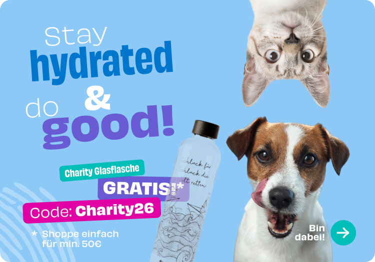 Glasflasche Charity ab 50 MBW