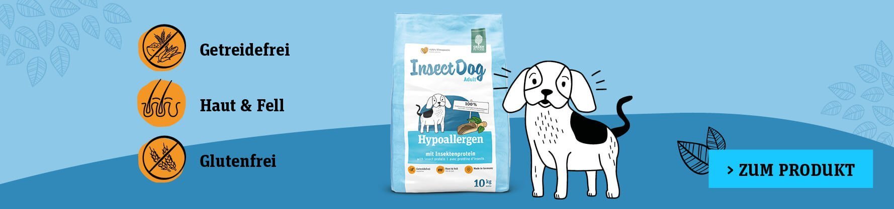 Produktbanner Green Petfood InsectDog Hypoallergenic
