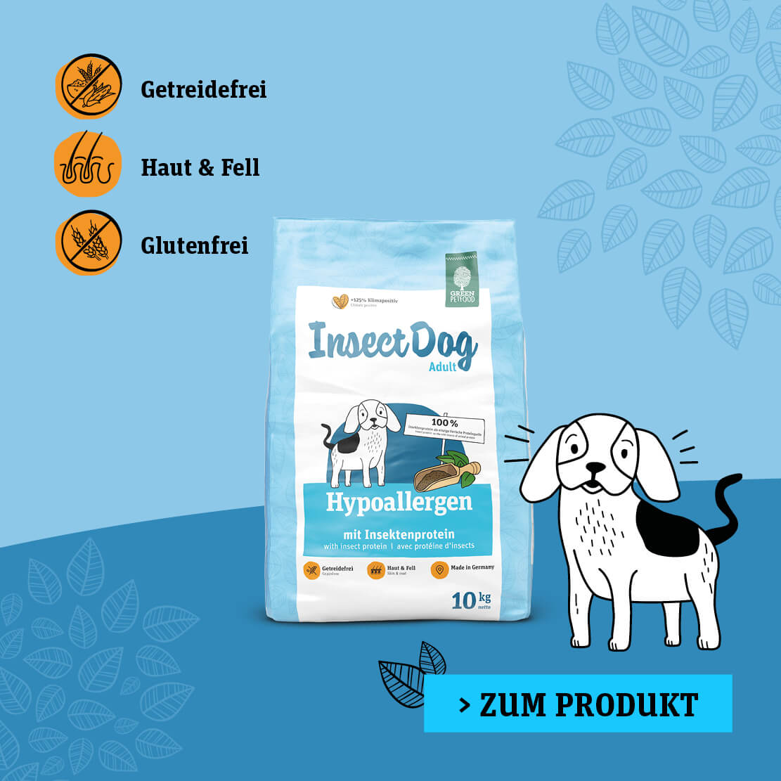 Produktbanner Green Petfood InsectDog Hypoallergenic