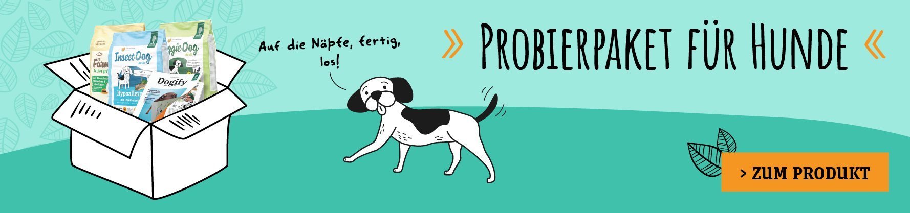 Produktbanner Green Petfood Probierpaket Hund