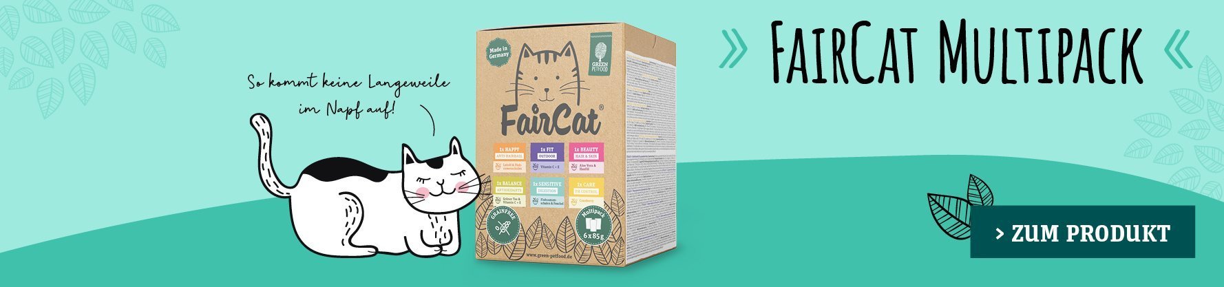 Produktbanner Green Petfood Multipack Katze