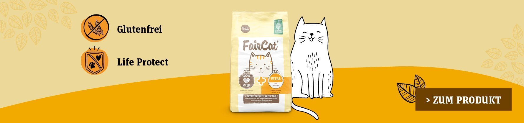 Produktbanner Green Petfood FairCat Vital