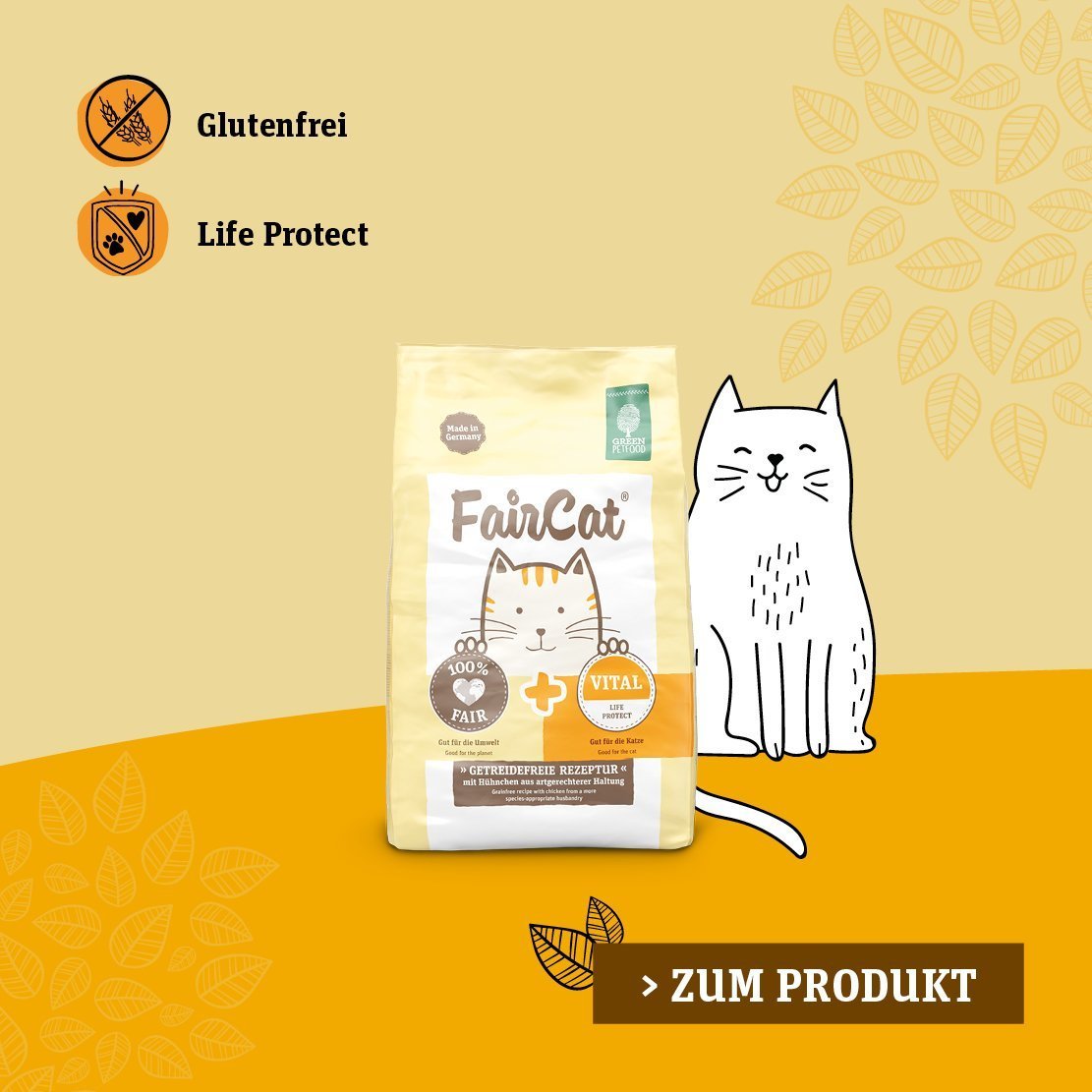 Produktbanner Green Petfood FairCat Vital